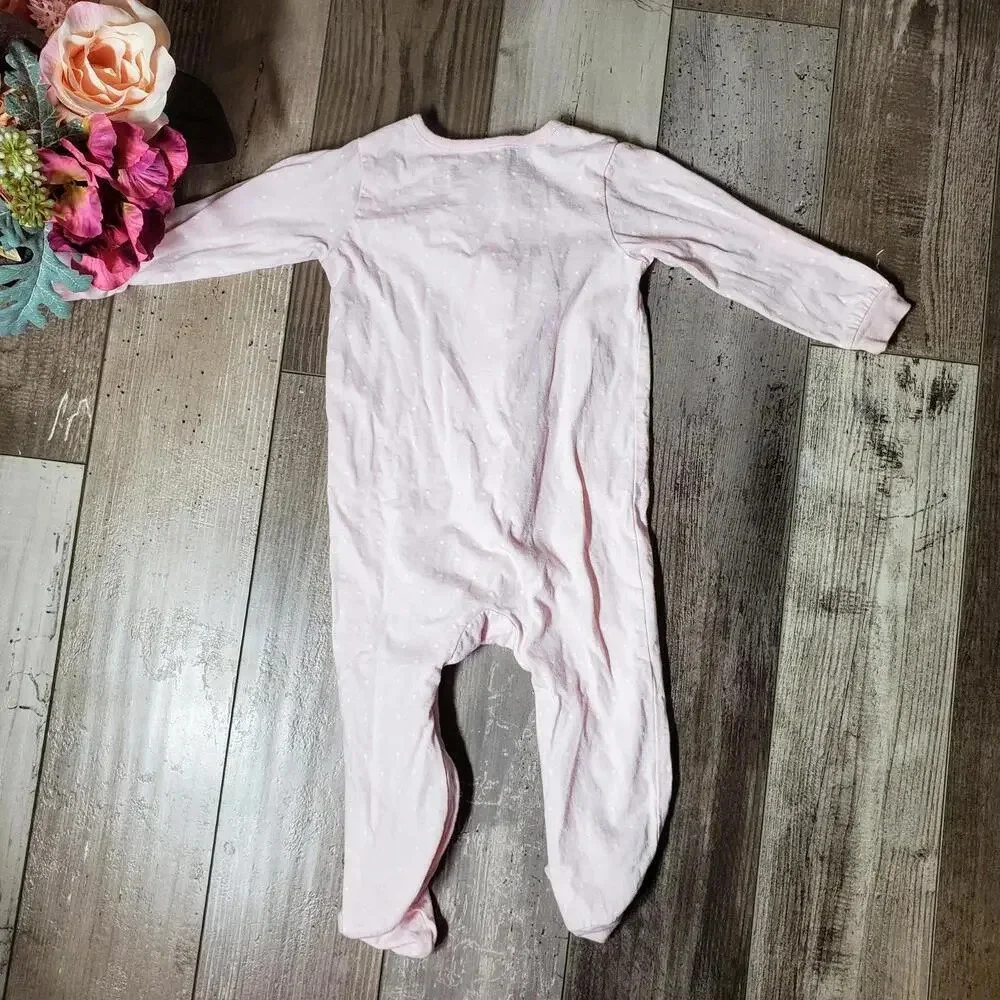Gerber Baby Girls 100% Cotton Floral Polka Dot Princess Sleep 'N Play Size 6-9M